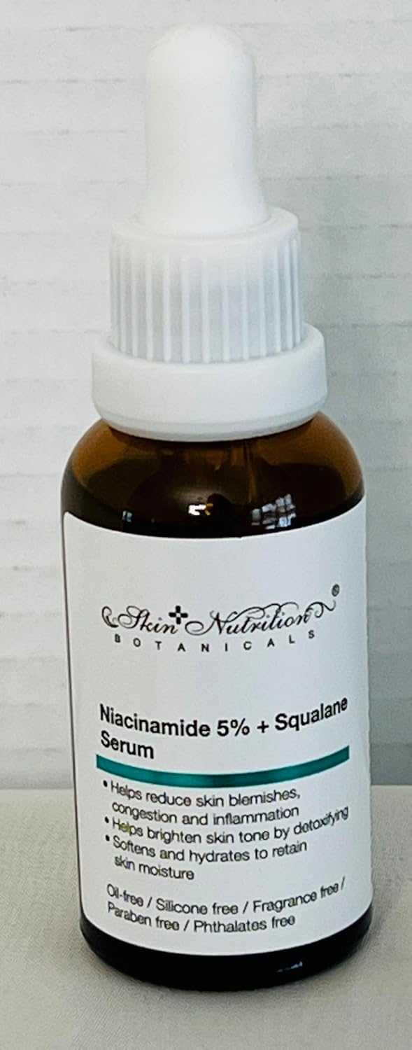 Skin Nutrition Facial Serum That Brightens Dull Skin With Niacinamide 5% + Squalane Serum Is Oil-Free, And Fragrance-Free