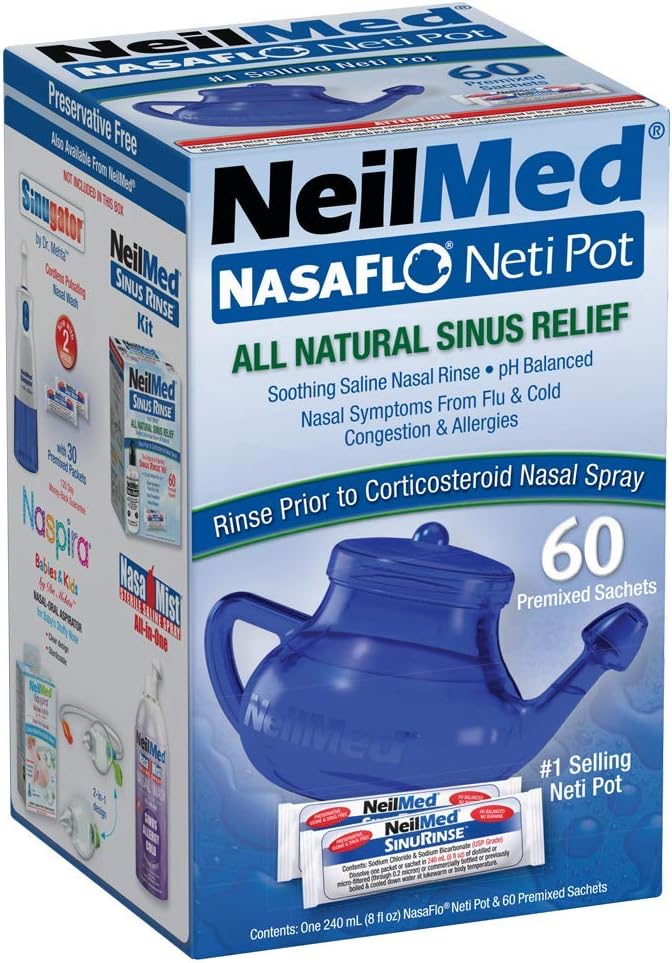 Neilmed Nasaflo Neti Pot Size 50ct