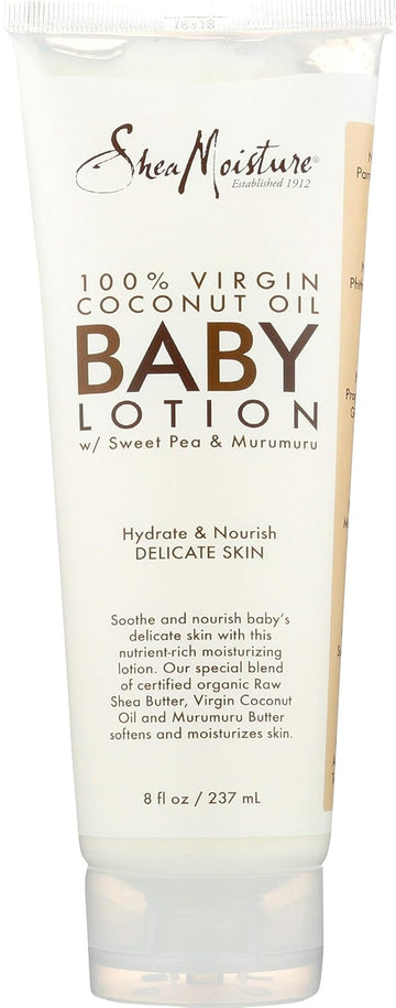 Shea Moisture 100 Percent Virgin Coconut Oil Baby Lotion By Shea Moisture For Kids - 8 Oz Body Lotion, 8 Ounce