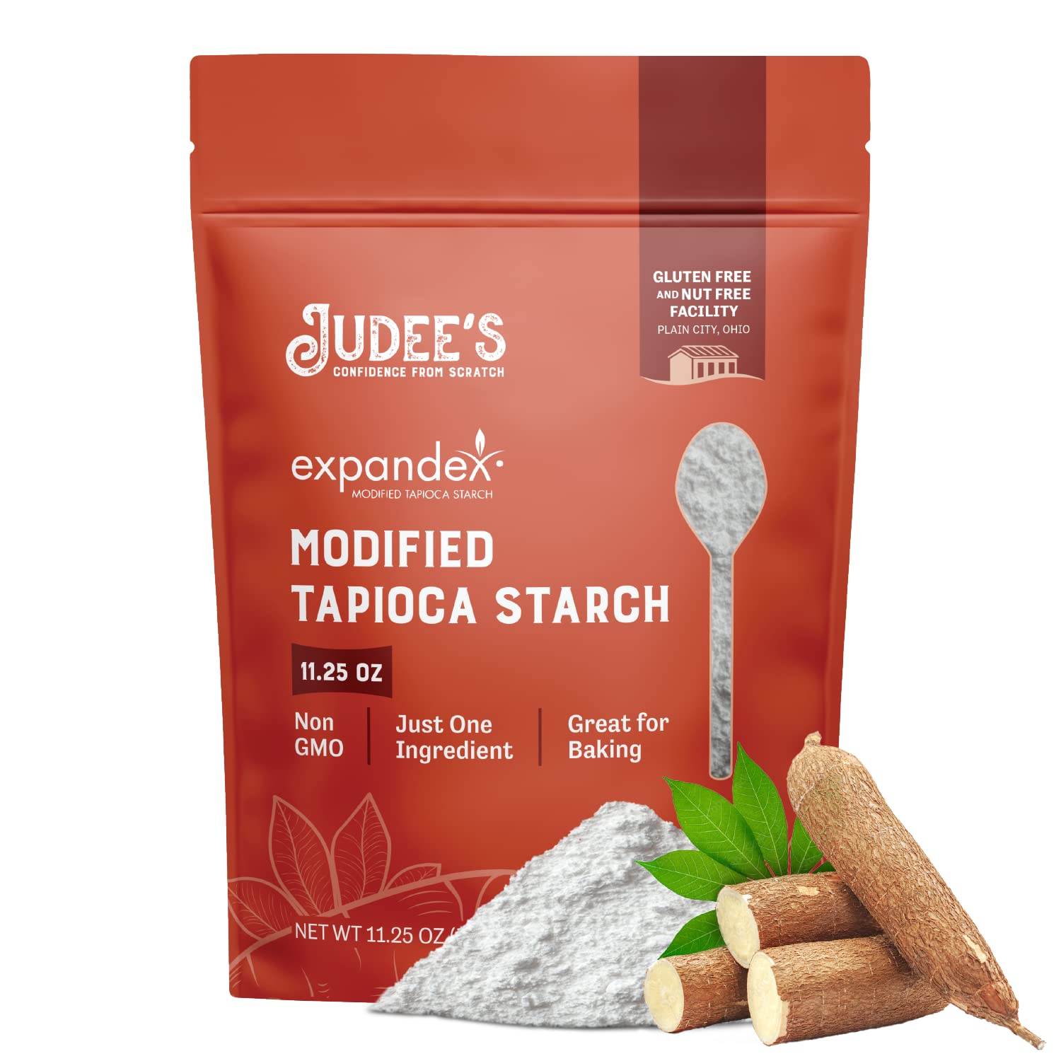 Judee’s Expandex Modified Tapioca Starch Powder - 11.25 oz - Delicious and 100% Gluten-Free - Great for Homemade Treats and Baked Goods - Thickens and Enhances Texture, Flavor, and Appearance