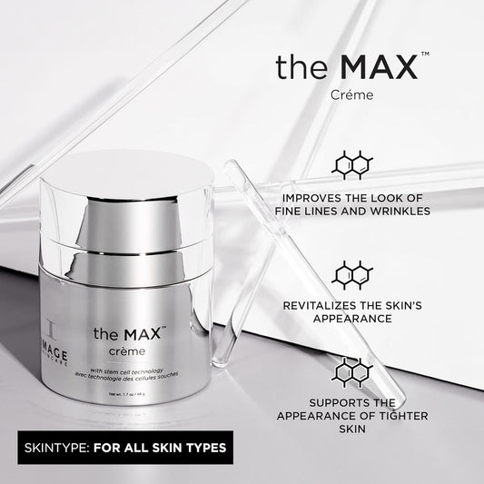 Image Skincare, The Max Crème, Night Cream To Firm, Tighten, Smooth And Even Facial Skin Tone, 1.7 Oz