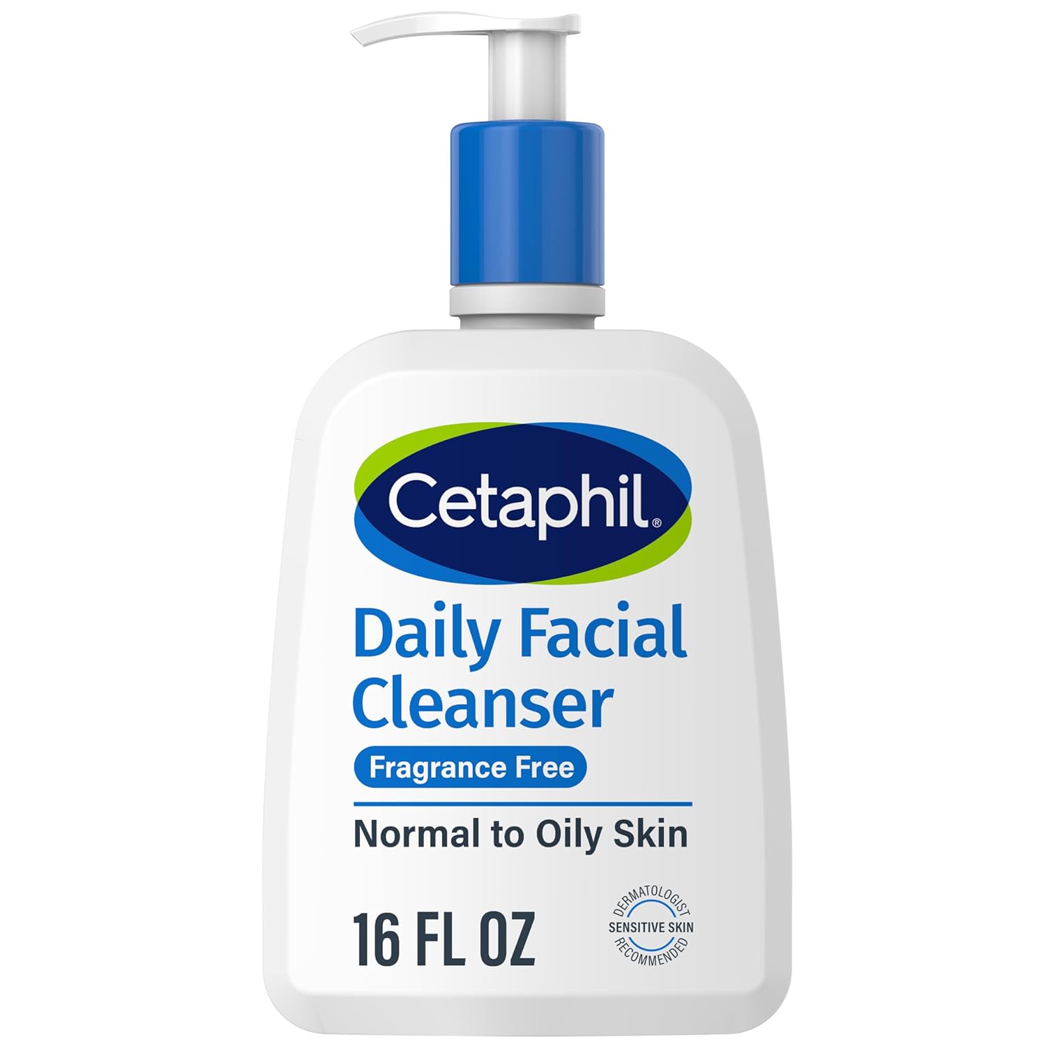 Cetaphil Face Wash, Daily Facial Cleanser For Sensitive, Combination To Oily Skin, New 16 Oz, Fragrance Free, Gentle Foaming, Soap Free, Hypoallergenic (Packaging May Vary)