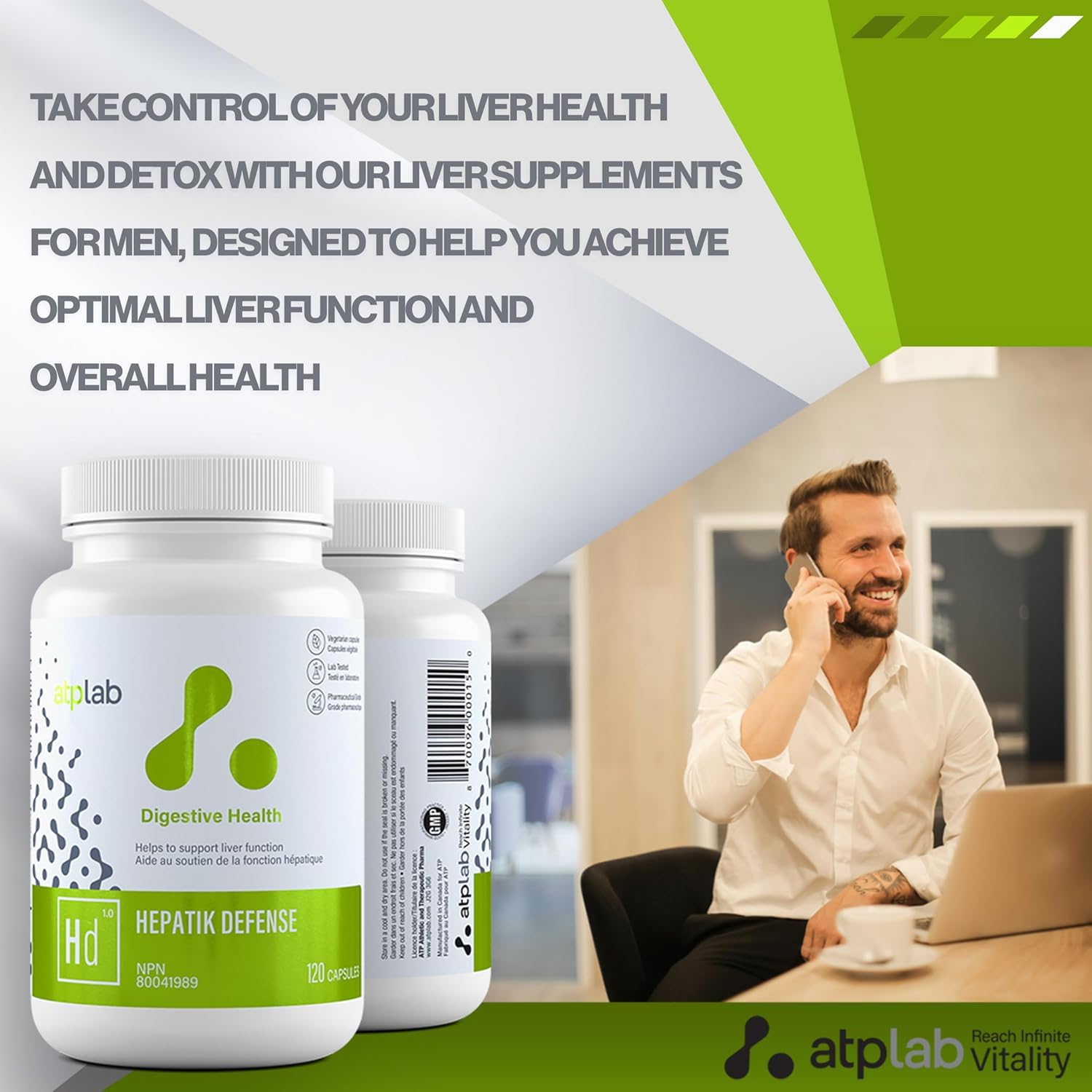 Atp Lab | Hepatik Defense 120 Caps | Helps To Support Liver Function With A Highly Concentrated Liver Detoxification Formula : Health & Household