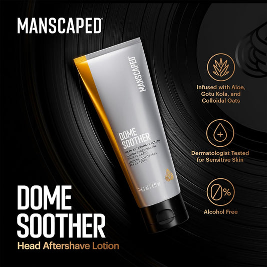 Manscaped® Dome Soother Men’S Head Aftershave Lotion – Infused With Aloe & Colloidal Oats For Soothing & Hydrating Scalp Skin, Quick Absorbing & Dries Clear Relieving Post-Shave Discomfort, 4 Fl. Oz