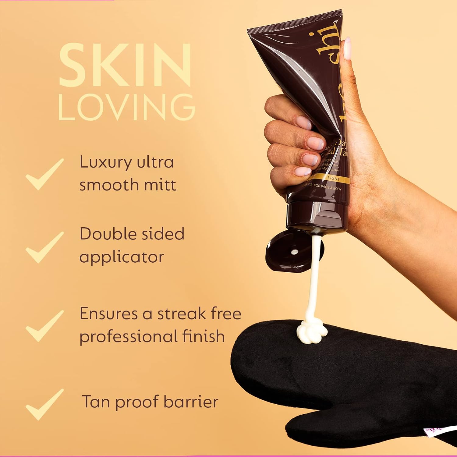 He-Shi Luxury Velvet Tanning Mitt - Double Sided Fake Tan Applicator Glove - Reusable and Washable Tan Mitt - Smooth Velvet for Streak Free Fake Tan : Amazon.co.uk: Beauty