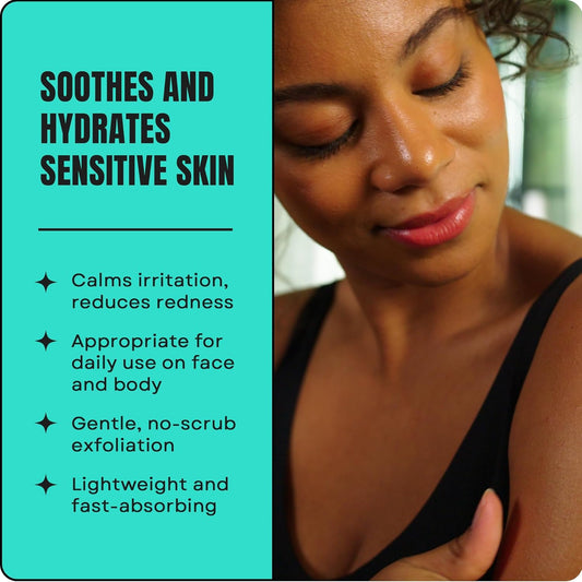 Amlactin Calm & Renew Lotion, 14.1 Oz - Therapeutic Body And Face Moisturizer For Sensitive Skin - Exfoliator And Body Lotion For Dry Skin With Lactic Acid Aha And Soothing Ginger Root