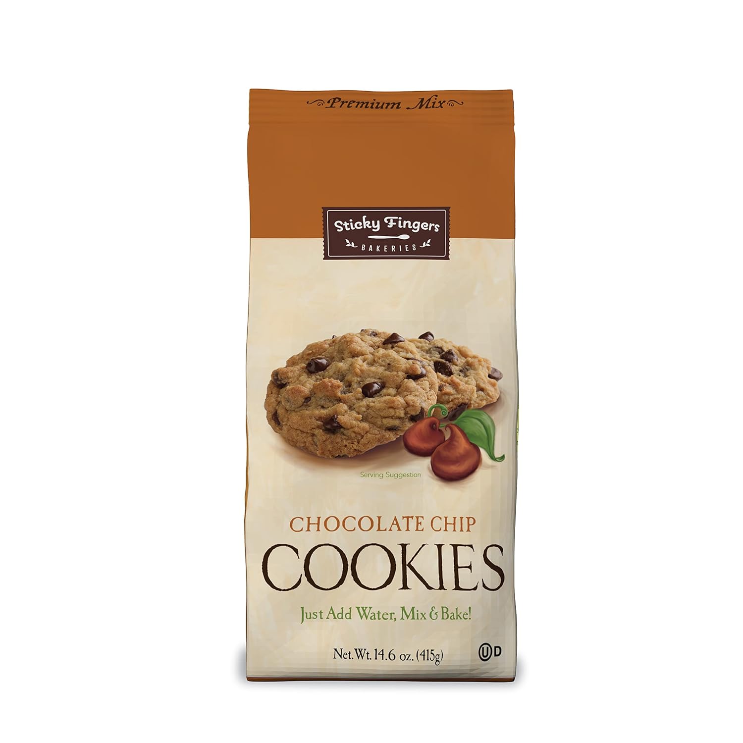 Chocolate Chip Cookie Mix by Sticky Fingers ¬Bakeries – Dry Baking Mix for Homemade Chocolate Chip Cookies, Made with Semi Sweet Chocolate Chips, Makes 16 Cookies Per Pack