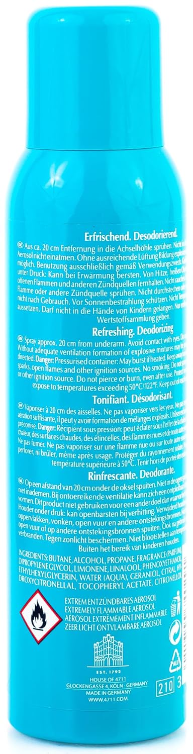4711/4711 Deodorant Spray Glass 3.4 Oz (150 Ml) (U)