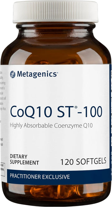 Metagenics Coq10 St-100-100 Mg Coenzyme Q10 Supplement - Antioxidant As Ubiquinone - For Energy Production & Heart Function* - Non-Gmo & Gluten-Free - 120 Softgels