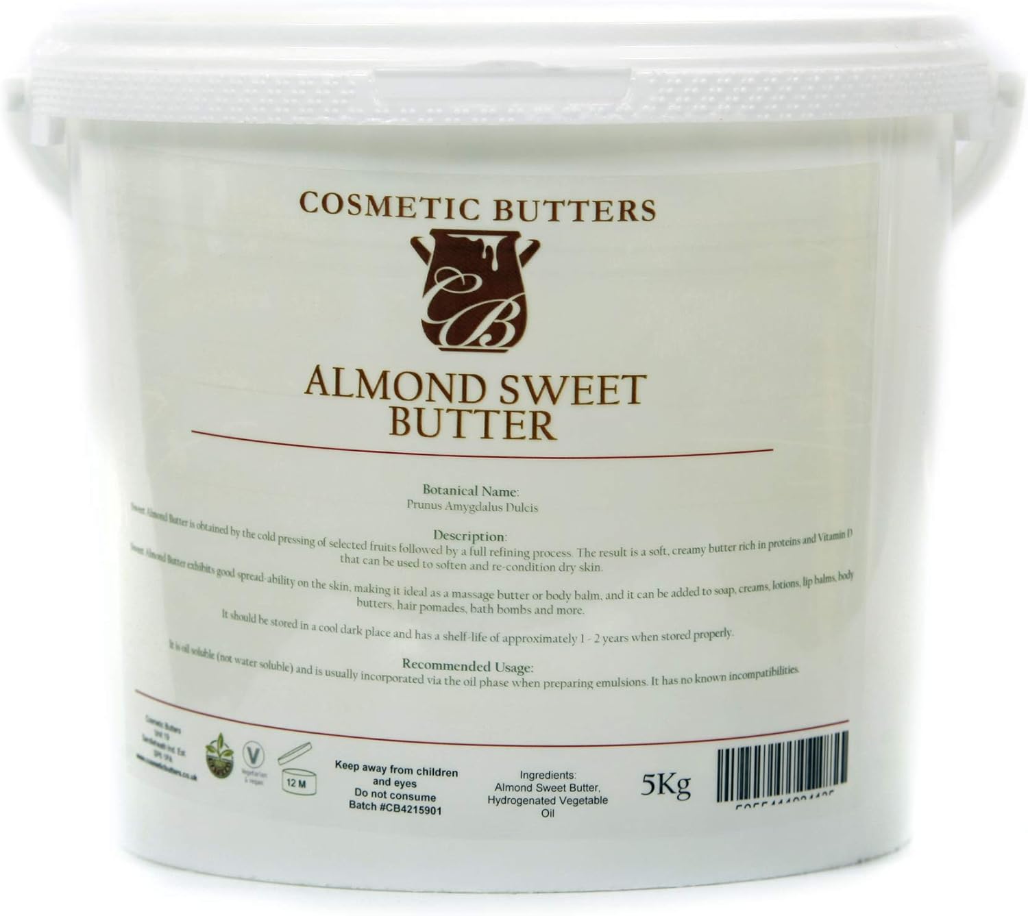 Mystic Moments | Almond Blended Butter 5Kg - Natural Cosmetic Butters Vegan GMO Free
