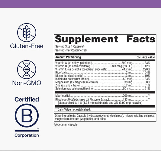 Metagenics Thyrosol - Vitamin And Mineral Supplement To Support Healthy Thyroid Function And Stress Related Fatigue - 90 Capsules