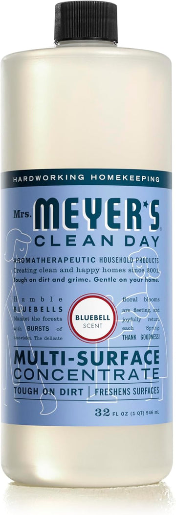 Mrs. Meyer'S Clean Day Multi-Surface Cleaner Concentrate, Use To Clean Floors, Tile, Counters, Bluebell, 32 Fl. Oz