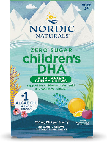 Nordic Naturals Zero Sugar Children’s DHA Vegetarian Gummy Chews - Pas