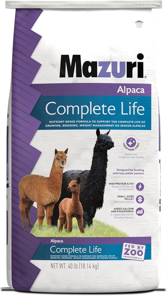 Mazuri | Alpaca Complete Life Feed | 40 Pound (40 Lb) Bag