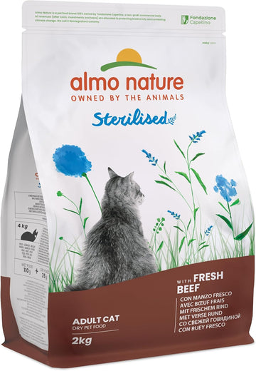 Almo Nature Functional Sterilised Dry Cat Food with Beef, 2 kg?670