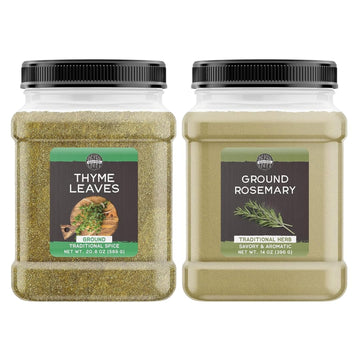 Birch & Meadow Ground Rosemary And Ground Thyme Bundle, Various Sizes, Soups & Pastas, Savory Flavors, Ground