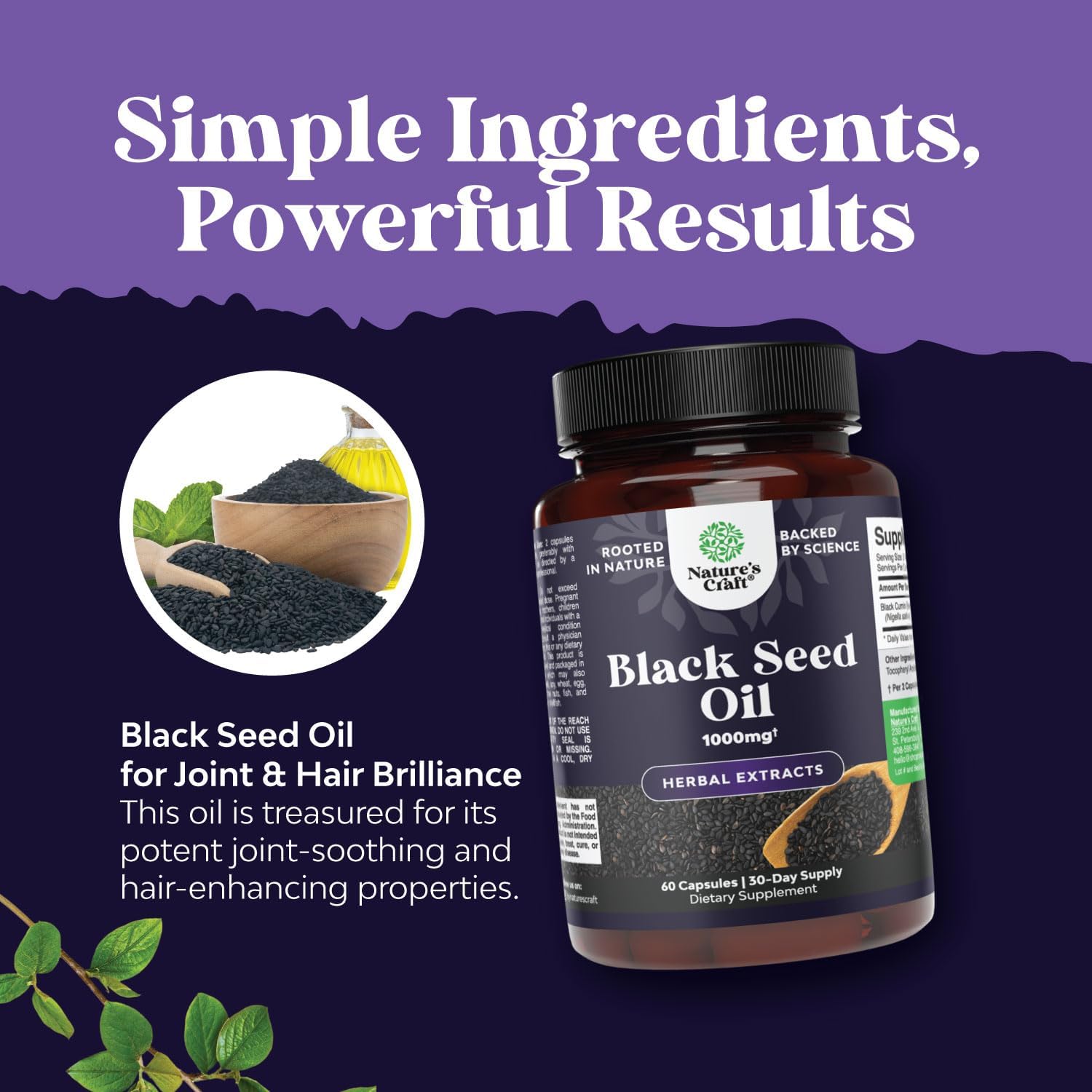 Vegan Black Seed Oil Capsules - Cold Pressed Nigella Sativa Black Cumin Seed Oil Capsules with Omega 3 6 9 Antioxidants and Thymoquinone for Hair Growth Immune Support Joint Health and Digestion : Health & Household