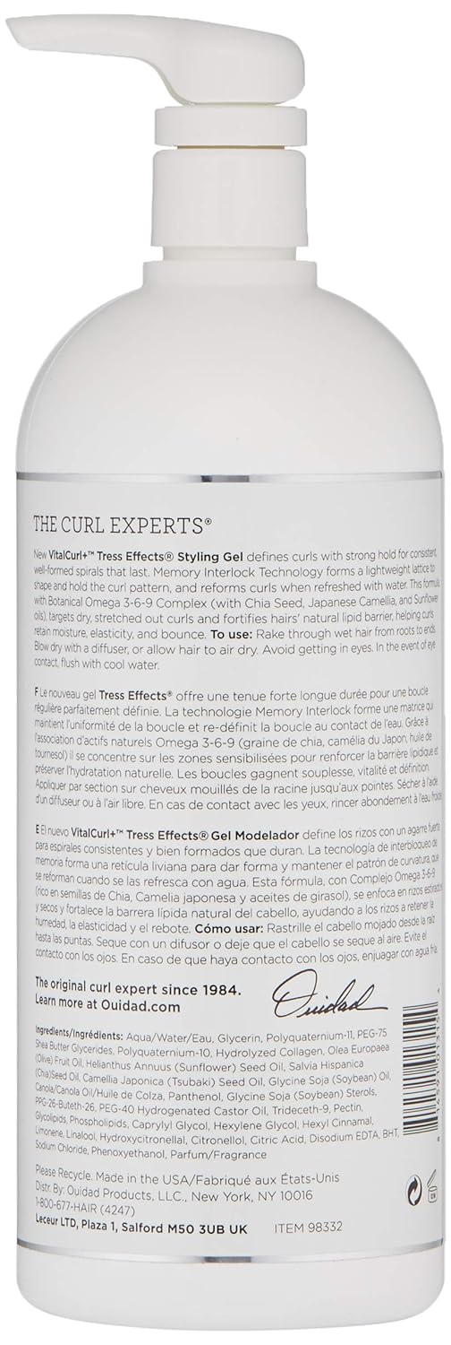 OUIDAD Vitalcurl+ Tress Effects Styling Gel, 33.8 oz