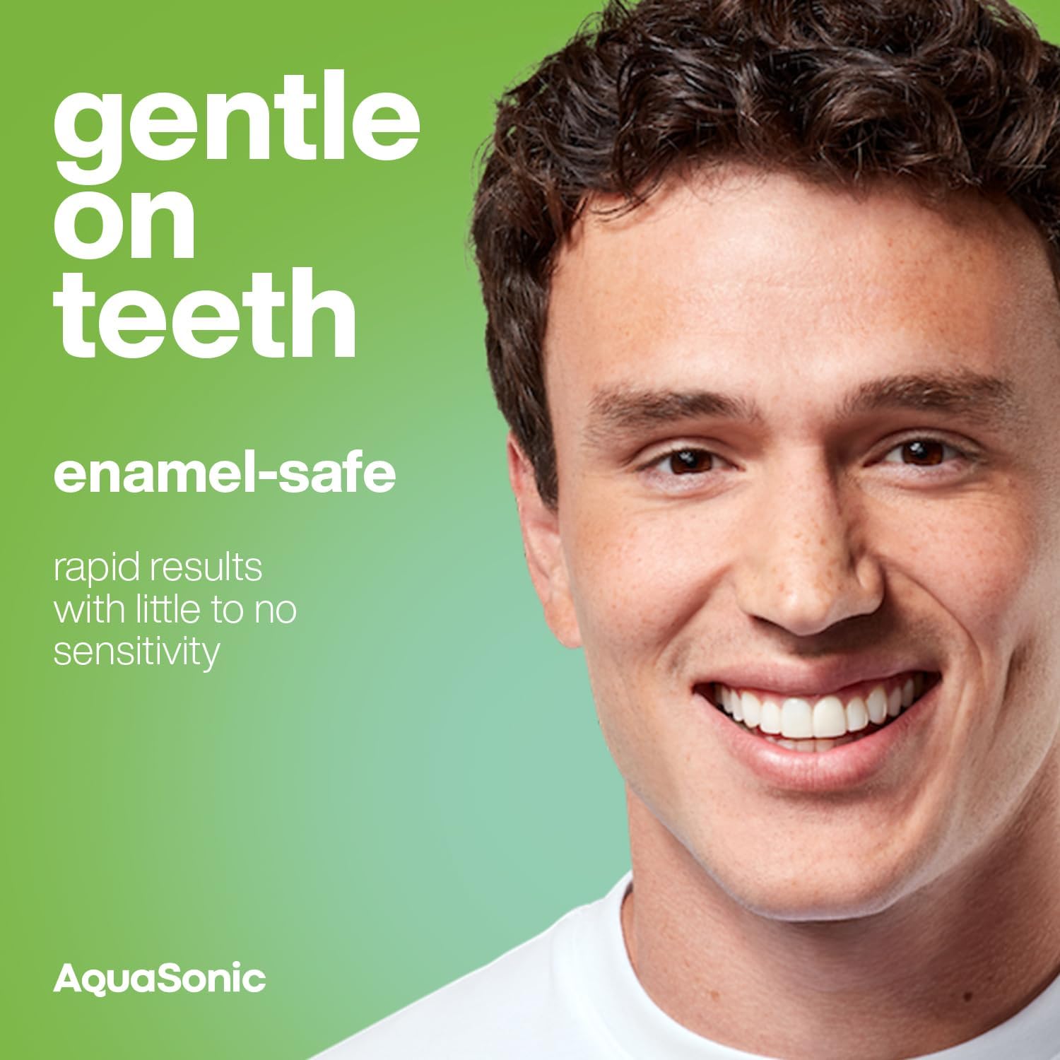 Aquasonic Professional Teeth Whitening Strips - Enamel Safe Teeth Whitening With Hydrogen Peroxide - Easy To Use, Non-Slip, Affordable & Effective (Spearmint) : Health & Household