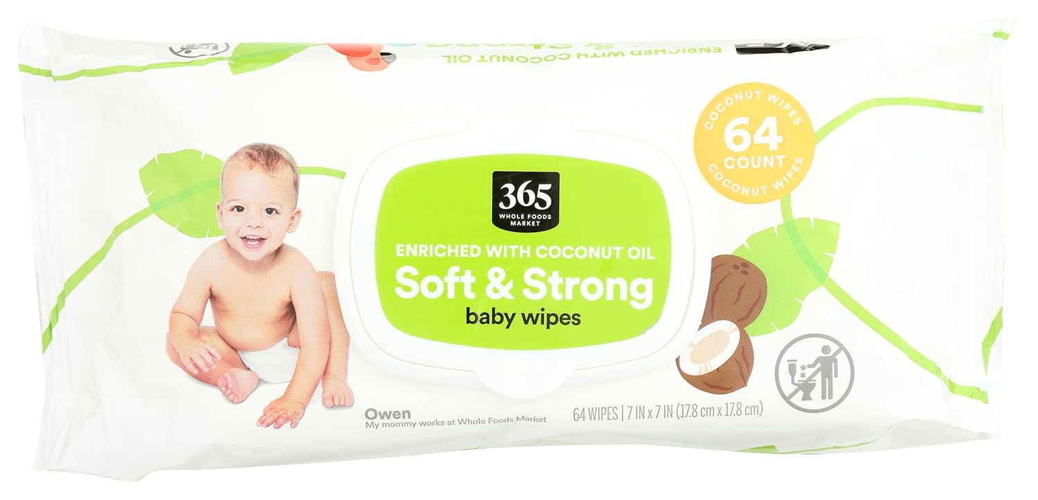 365 By Whole Foods Market, Coconut Baby Wipes, 64 Count
