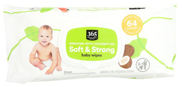 365 By Whole Foods Market, Coconut Baby Wipes, 64 Count