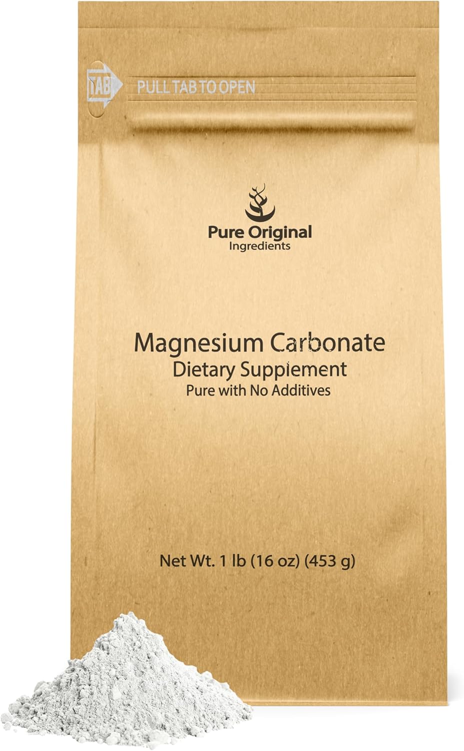 Pure Original Ingredients Magnesium Carbonate (1 Lb) Magnesium Supplement, Non-Gmo, Multi-Purpose