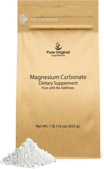 Pure Original Ingredients Magnesium Carbonate (1 Lb) Magnesium Supplement, Non-Gmo, Multi-Purpose
