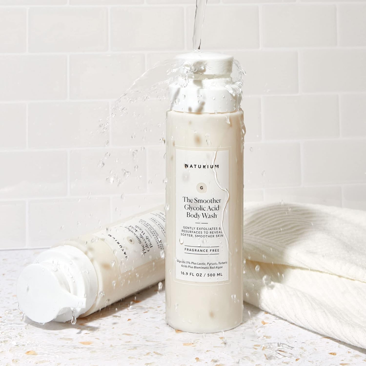 Naturium The Smoother Glycolic Acid Exfoliating Body Wash, Soft & Smoothing Cleanser, 16.9 Oz : Beauty & Personal Care