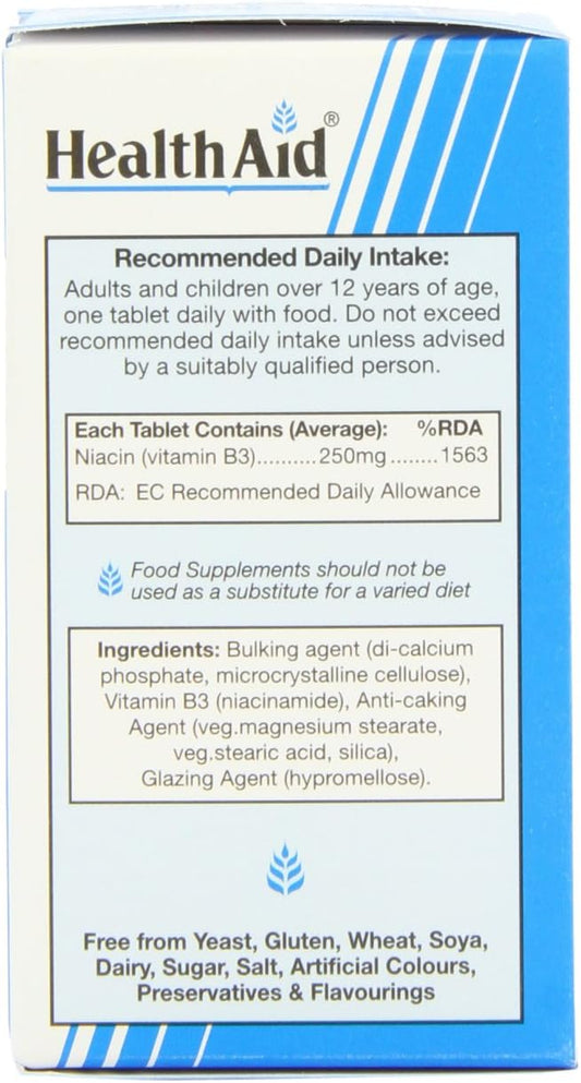 Healthaid Vitamin B3 (Niacinamide) 250Mg - Prolong Release - 90 Tablets