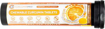 curcuminpro Chewable Tablets | BioSoluble Organic Turmeric Curcumin | Sugar-Free | Joint & Muscle Support | 18 Count | Orange Cream Flavor