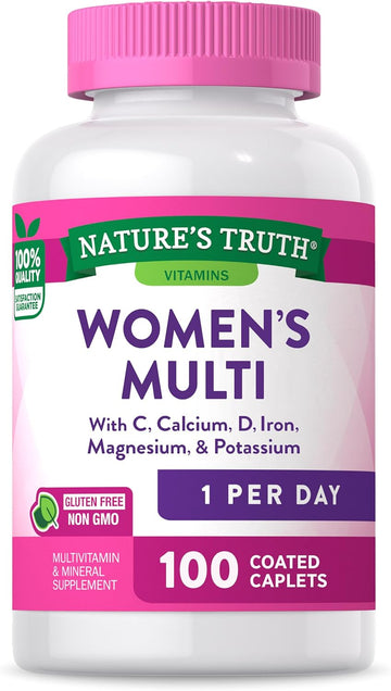 Multivitamin For Women | 100 Caplets | Non-Gmo & Gluten Free | Adult Abc Complete Multivitamin | By Nature'S Truth