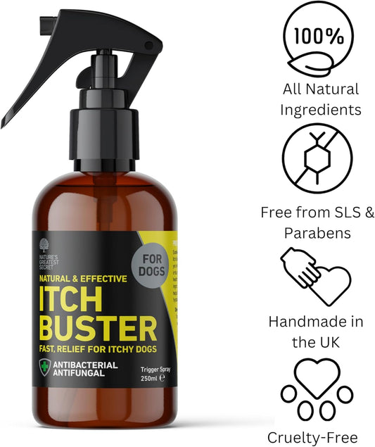 Natures Greatest Secret Antibacterial Soothing Itch Buster For Dogs 250Ml