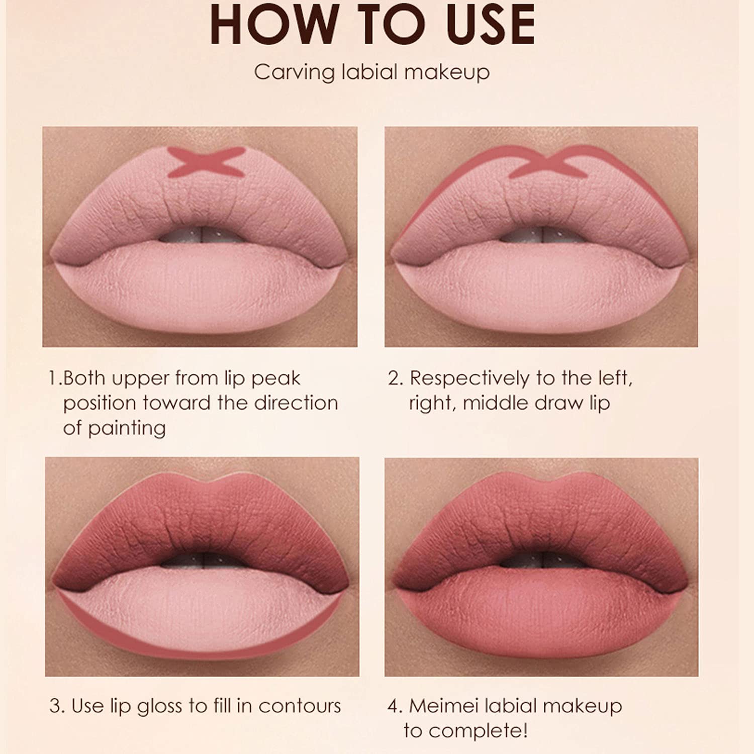 3Pcs Lip Liner And Lipstick Combo Set - Matte Lip Liner Pencil, Velvet Matte Lipstick & Hydrating Collagen Lip Gloss - Long-Lasting, Smudge-Proof, High Pigment Nude Brown Lip Makeup Kit (Set 4, 3)