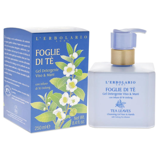 L'Erbolario Tea Leaves Shower Gel - Nourishes, Moisturizes And Protects The Skin - Refreshing Bath And Shower Foam Provides Gently Effective Cleansing - Softening And Toning Properties - 8.5 Oz