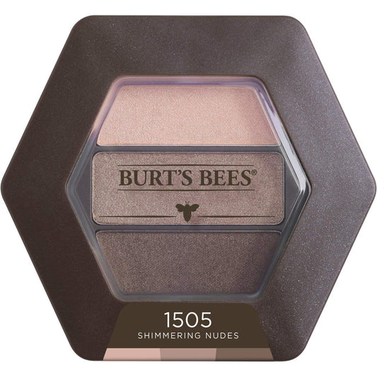 Burt’S Bees 100% Natural Eye Shadow Palette Trio, Shimmering Nudes - 0.12 Ounce