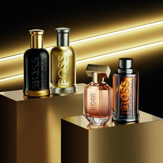 Boss Men'S 2 Piece Boss Bottled Parfum Festive Giftset Including A Parfum 50Ml And Men'S Spray Deodorant 150Ml