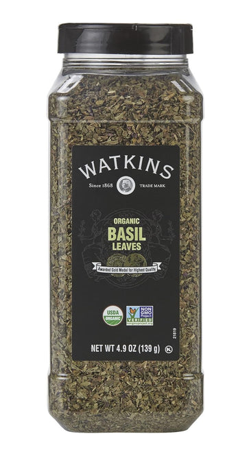 Watkins Gourmet Spice, Organic Basil, Bulk Food Service Size, 4.9 oz (Pack of 1)