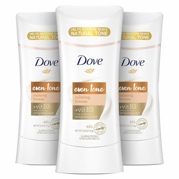 Dove Even Tone Antiperspirant Deodorant Stick Apple Blossom & Mango Butter 3 Count For Uneven Skin Tone 2.6 Oz