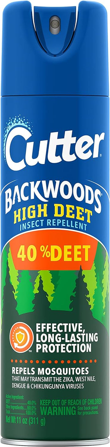 Cutter Backwoods High Deet Insect Repellent 11 Oz, Aerosol, With 40% Deet