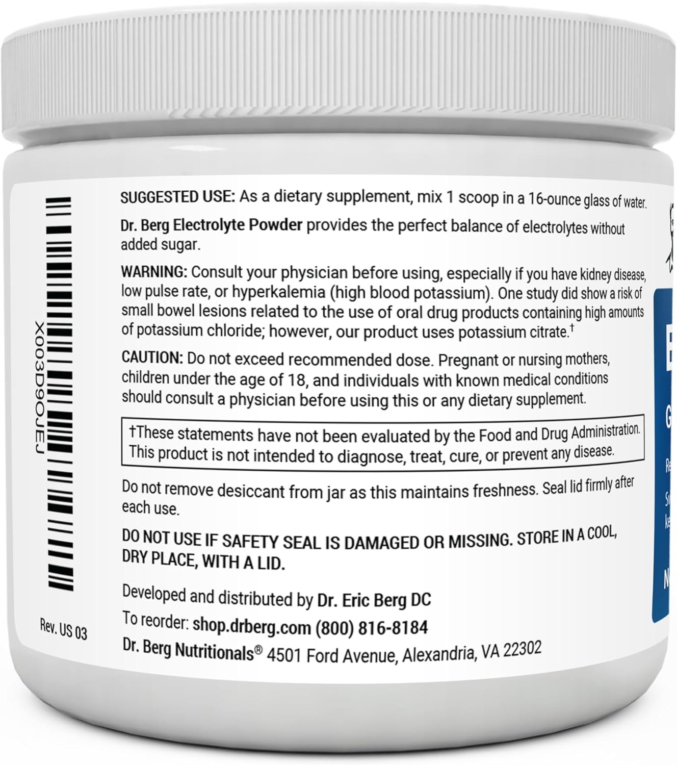 Dr. Berg Hydration Keto Electrolyte Powder - Enhanced w/ 1,000mg of Potassium & Real Pink Himalayan Salt (NOT Table Salt) - Grape Flavor Hydration Drink Mix Supplement - 50 Servings : Health & Household