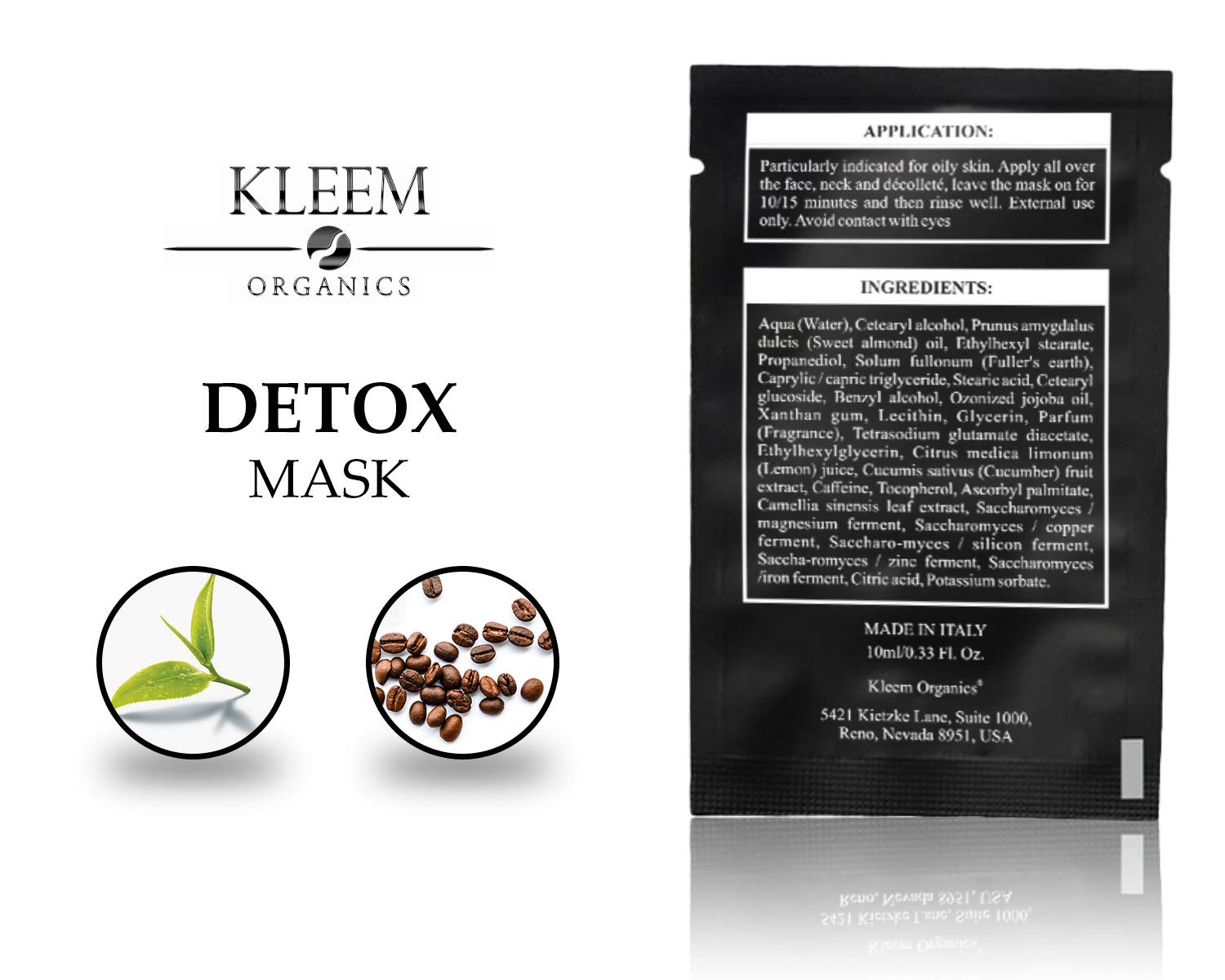 Kleem Organics Facial Face Masks: Anti Aging Face Mask | Moisturizing & Detox Face Mask | Nourishing & Soothing Face Mask. 3 Pack : Beauty & Personal Care