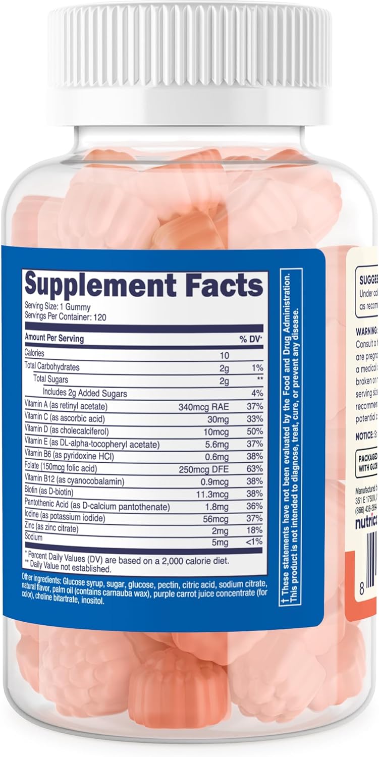 Nutricost Kids Multivitamin Gummies 120 Servings (Mixed Berry Flavored Gummies) - Gluten Free, Non-GMO, and Vegetarian Friendly : Health & Household