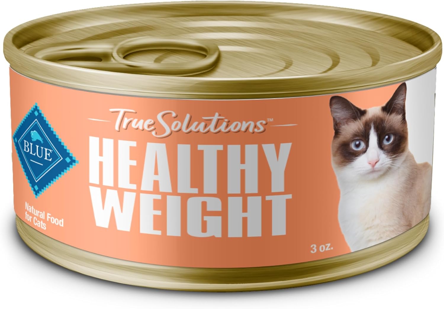 Blue Buffalo True Solutions Adult Healthy Weight Wet Cat Food, Made With Natural Ingredients, Weight Control Formula, Chicken, 3-Oz. Cans (24 Count)