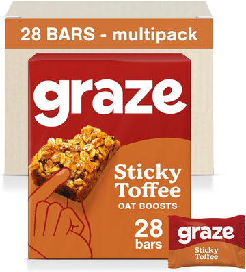 Graze - Healthy Snacks - Vegan Sticky Toffee Cereal & Snack Bars- 28X30G