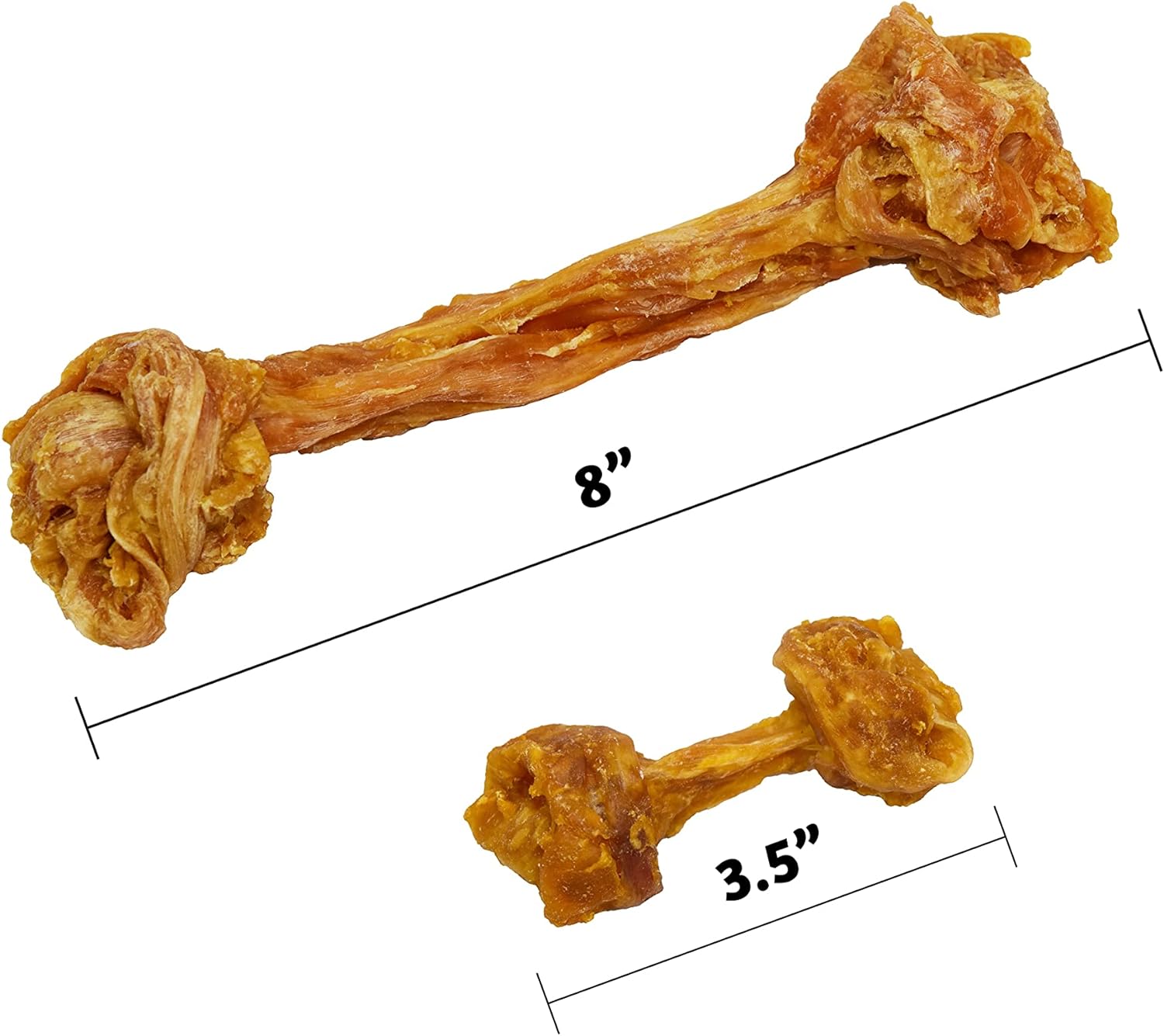 Ultra Chewy Turkey Tendon Knotted Bones for Dogs - Premium All-Natural, Hypoallergenic, Long-Lasting Dog Chew Treat, Easy to Digest, Ingredient Sourced from USA (3.5 Inches - 1 Pack) : Pet Supplies