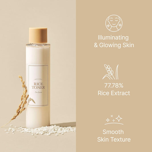 I'M From Rice Toner 5.07 Fl Oz + Mugwort Essence 1.01 Fl Oz, Travel Friendly, Glowing And Calming Duo, Korean Skincare, Dry, Dull Combination Skin, Korean Rice And Mugwort Extracts