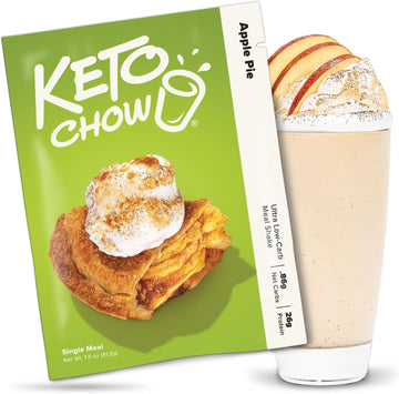Keto Chow Apple Pie | Keto Meal Replacement Shake Powder | Nutritionally Complete | Low Carb | Delicious Easy Meal Substitute | Protein Rich You Choose The Fat | Single Meal Sample