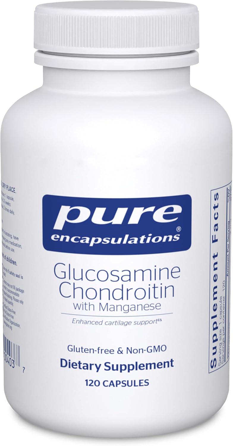 Pure Encapsulations Glucosamine Chondroitin With Manganese | Supplement For Joint Support, Comfort, Mobility, Cartilage Integrity And Health, And Connective Tissue* | 120 Capsules
