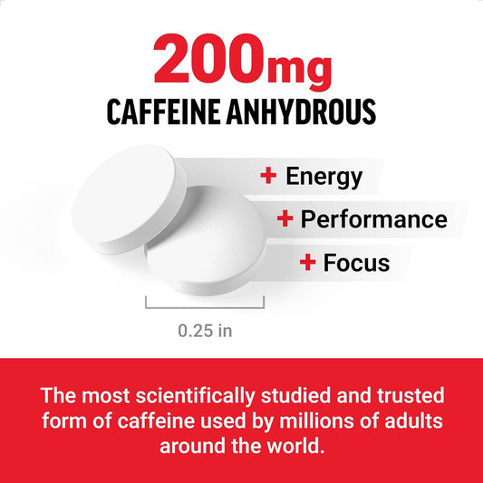 Force Factor Caffeine Pills 200Mg, Caffeine Tablets To Boost Energy, Focus, Strength, And Performance, Premium Quality Caffeine Pills And Energy Supplement, 100 Tablets