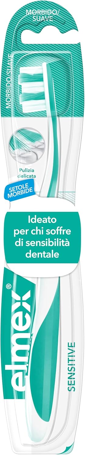 Elmex Sensitive Toothbrush For Sensitive Teeth Soft Bristles Ergonomic Handle